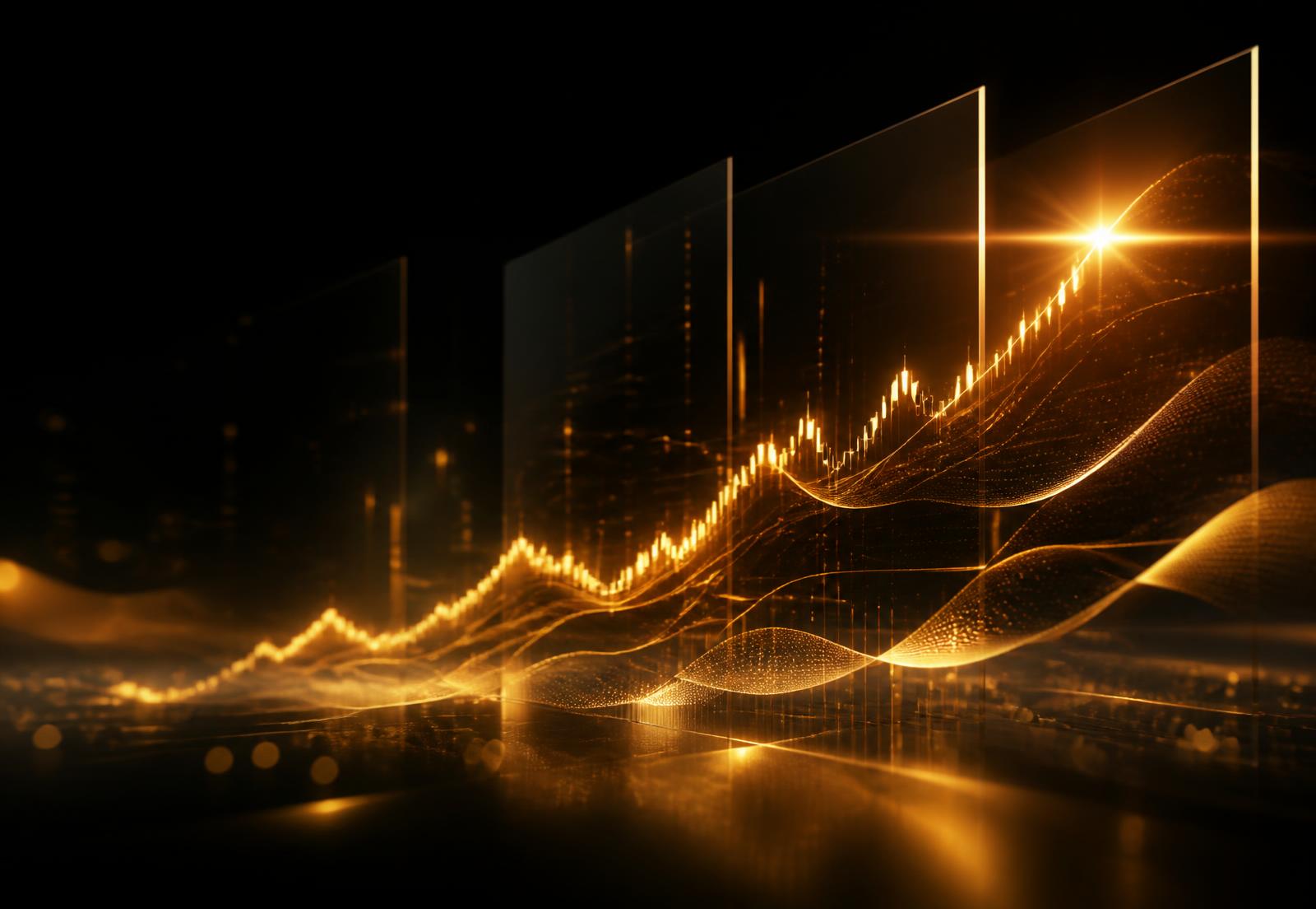 Visualisation lumineuse de la performance des marchés financiers